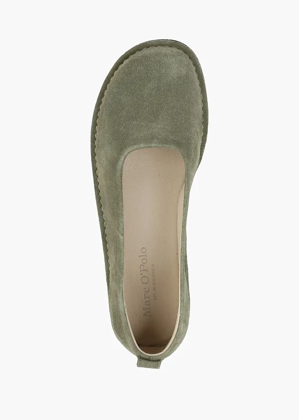 Балетки из натуральной замши