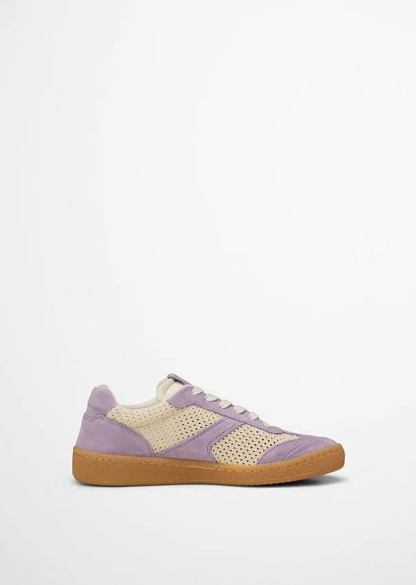 Кеды из натуральной замши и сетки