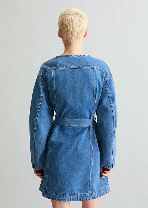 Платье джинсовое из волокон листьев ананаса