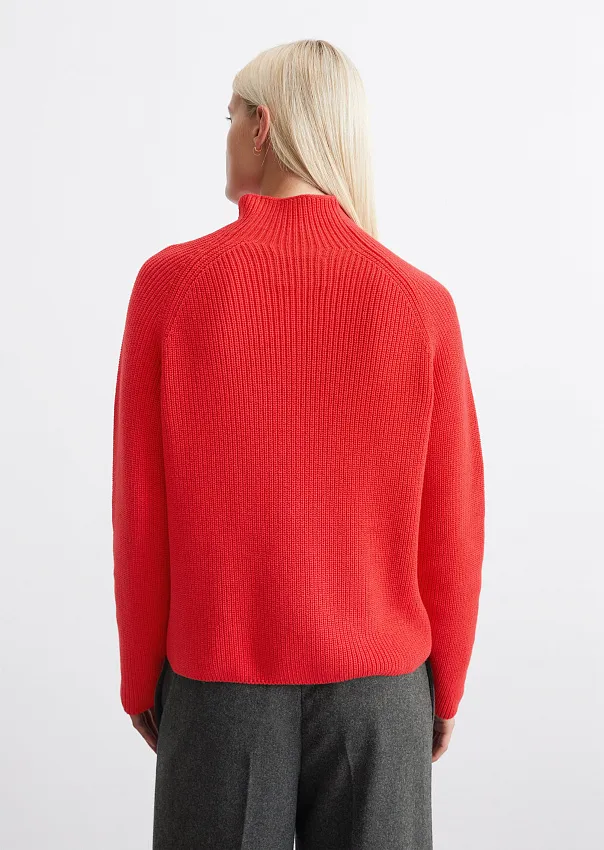 Джемпер из органического хлопка с высоким воротом