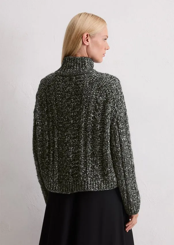 Мягкий свитер в косичку из смеси альпаки, хлопка и мериносовой шерсти Marc o'Polo - фото 2