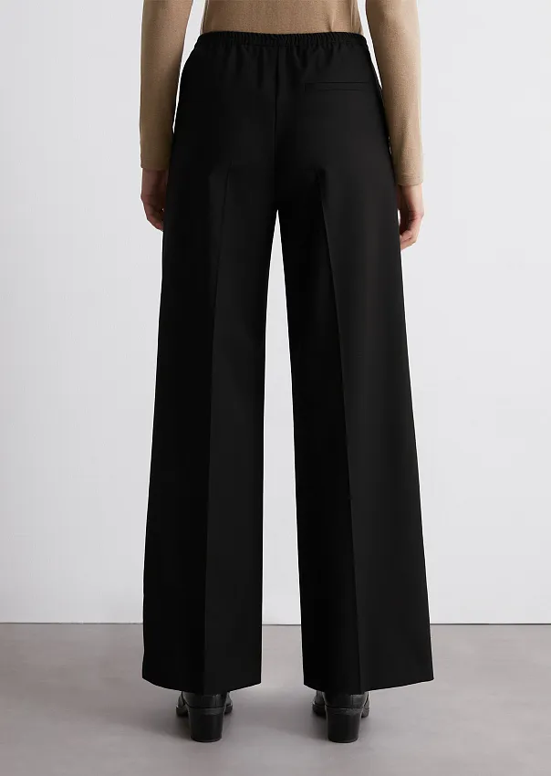 Широкие брюки из смесовой шерсти