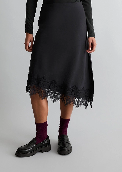 Юбка с кружевом из модала TENCEL™