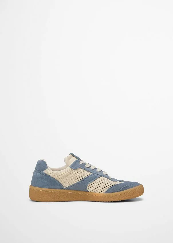 Кеды из натуральной замши и сетки