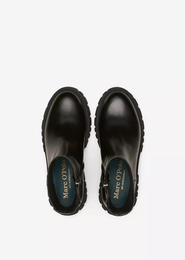 Ботинки из гладкой телячьей кожи на платформе Marc o'Polo - фото 4