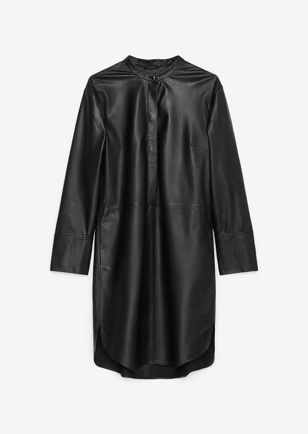 Платье из натуральной кожи