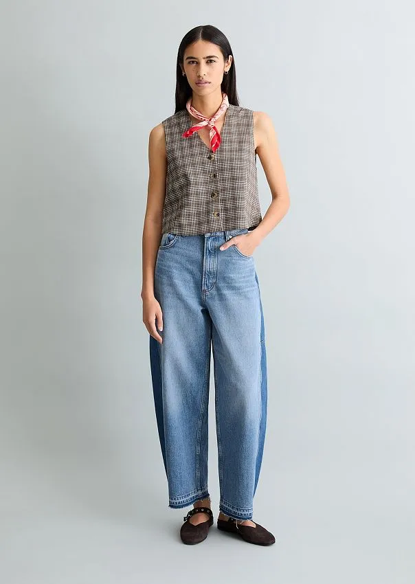 Жилет из смеси органического хлопка и льна