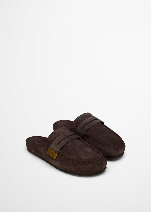 Сабо из натуральной замши