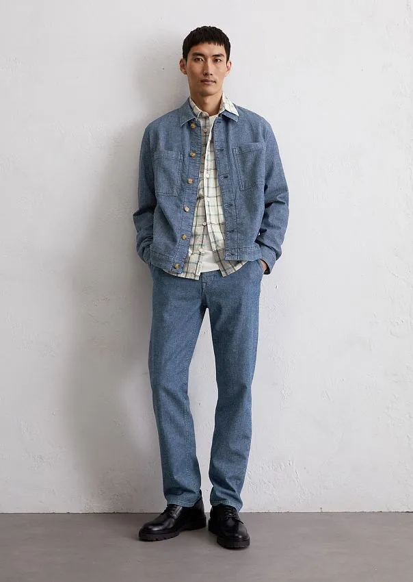 Джинсовая куртка из хлопка и конопляного волокна Marc o'Polo - фото 3