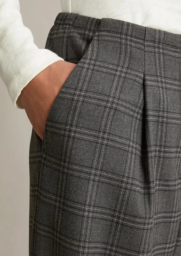 Брюки в клетку из полиэстера и вискозы Marc o'Polo - фото 4