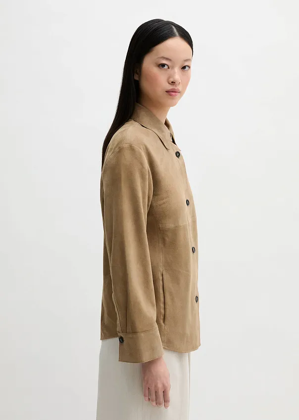 Рубашка верхняя из натуральной замши
