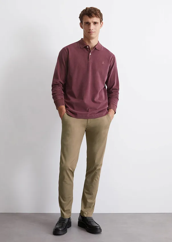 Поло с длинными рукавами