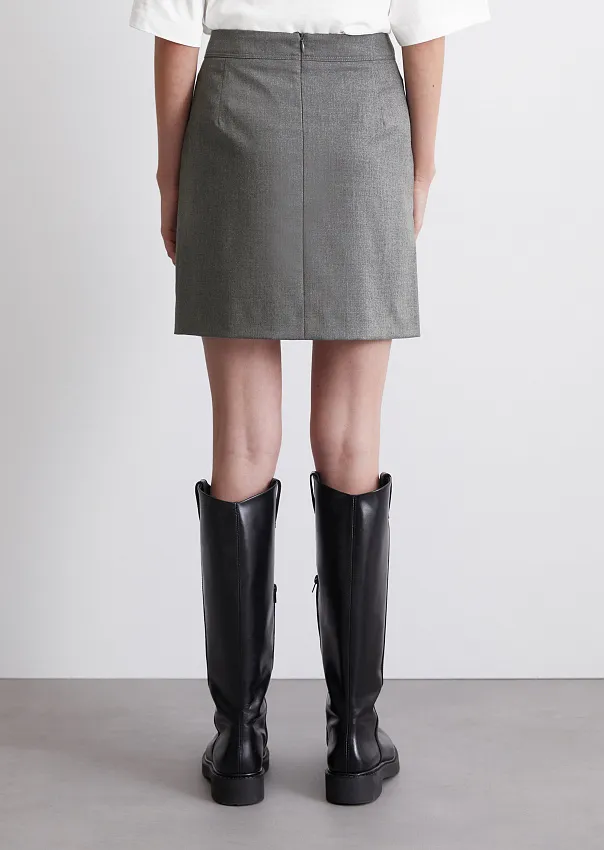 Мини-юбка из смесовой шерсти