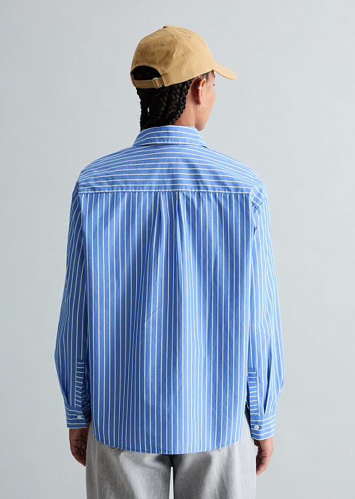 Рубашка в полоску из поплина