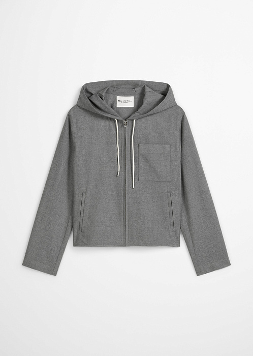 Худи с капюшоном из переработанного полиэстера и вискозы