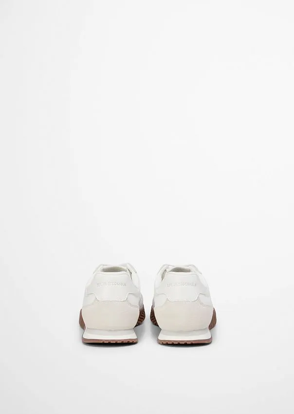 Кроссовки из натуральной замши и нейлона