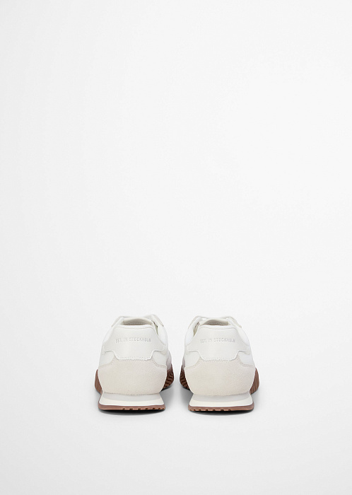 Кроссовки из натуральной замши и нейлона