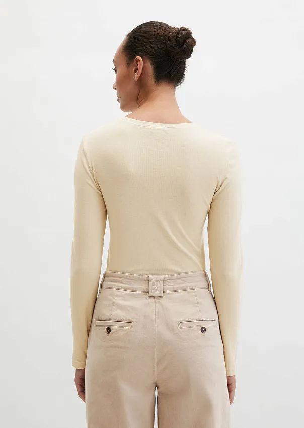 Лонгслив из джерси в рубчик