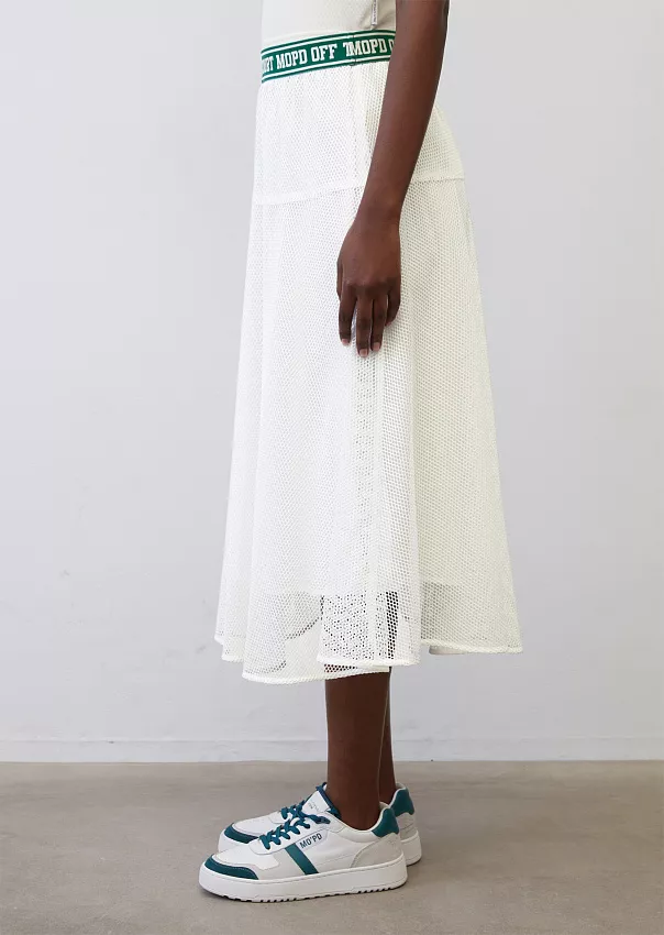 Сетчатая юбка-миди с эластичным поясом