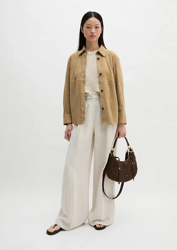 Рубашка верхняя из натуральной замши
