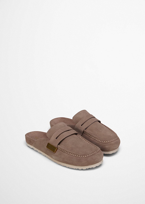 Сабо из натуральной замши