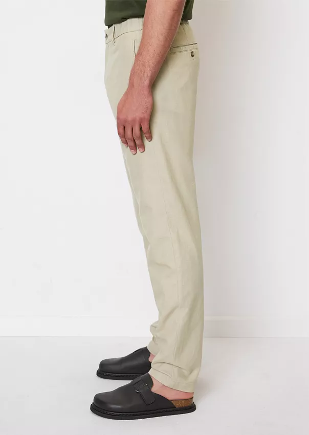 Зауженные брюки чиносы OSBY из смеси хлопка и льна Marc o'Polo - фото 5