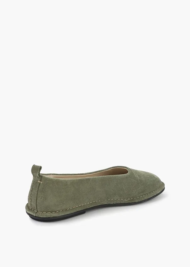 Балетки из натуральной замши