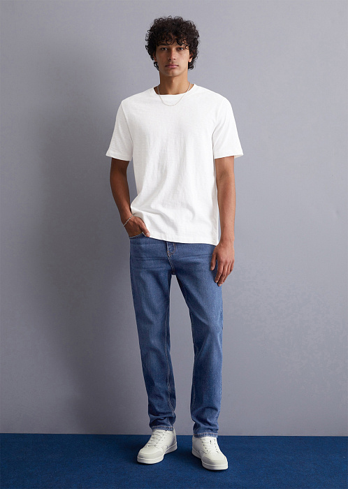 Джинсы зауженные из эластичного хлопка