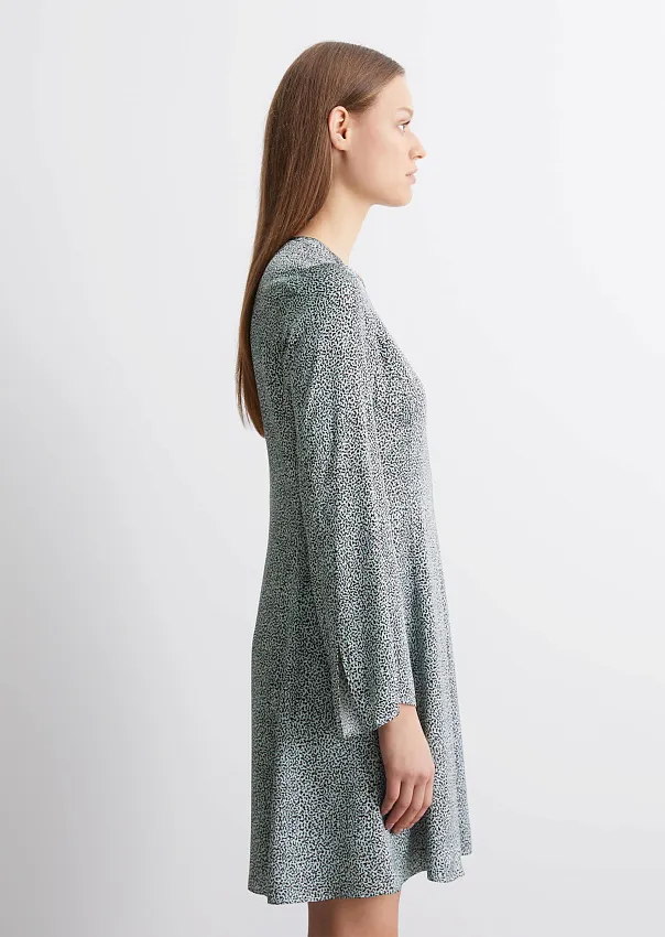 Расклешенное мини-платье из чистой вискозы