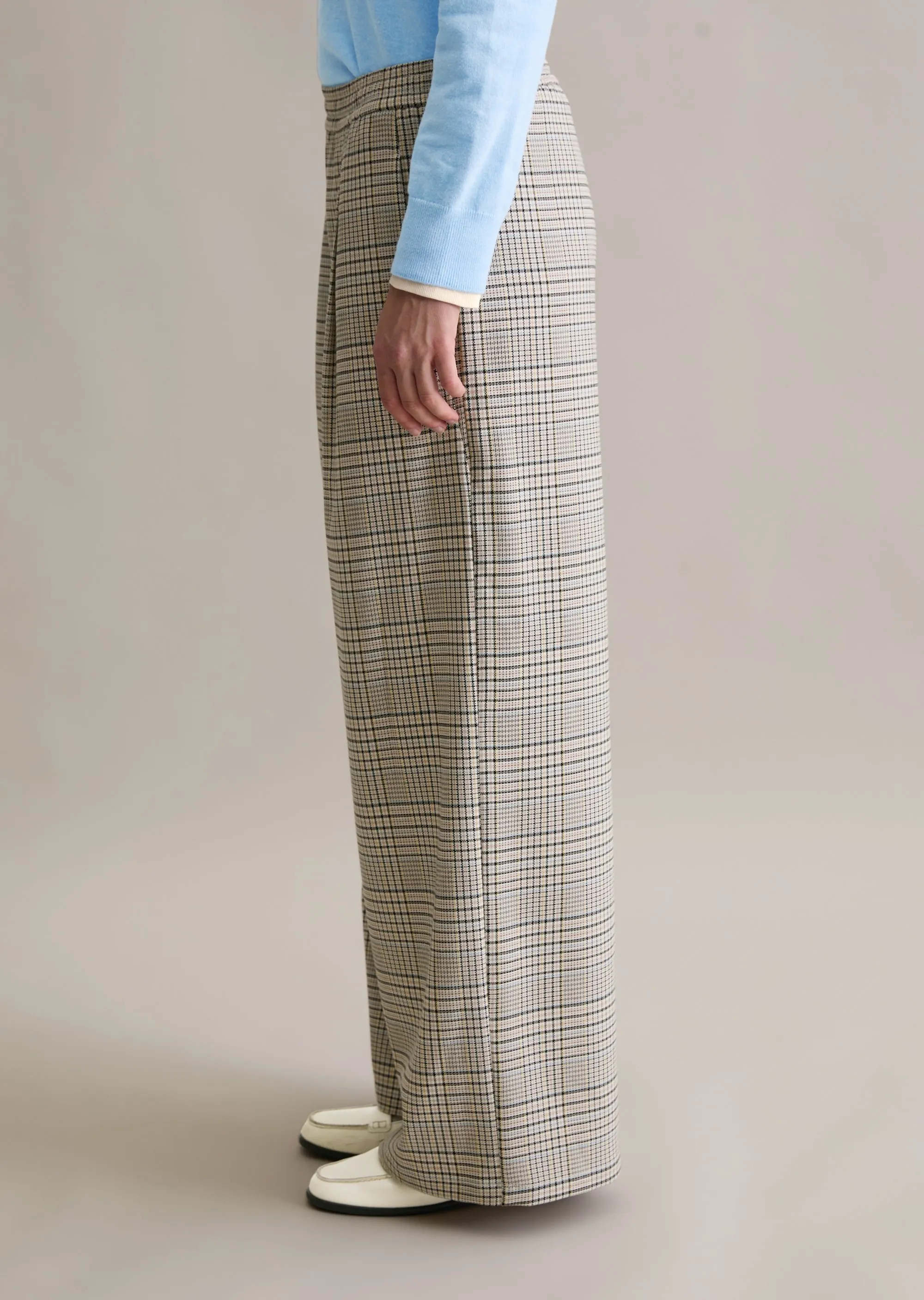 Брюки в клетку из переработанного полиэстера Marc o'Polo - фото 5