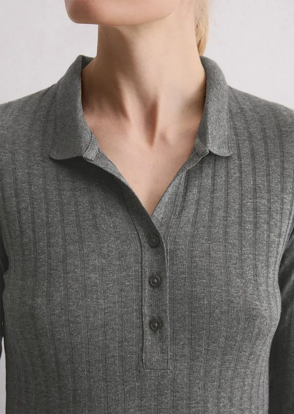 Поло с длинным рукавом из хлопка и модала
 Marc o'Polo - фото 4