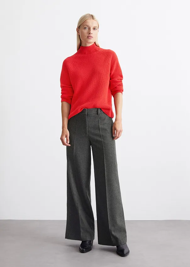 Джемпер из органического хлопка с высоким воротом