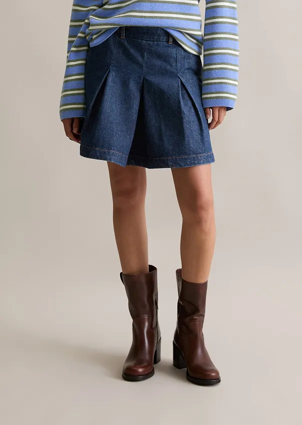 Джинсовая мини-юбка из органического хлопка Marc o'Polo - фото 3