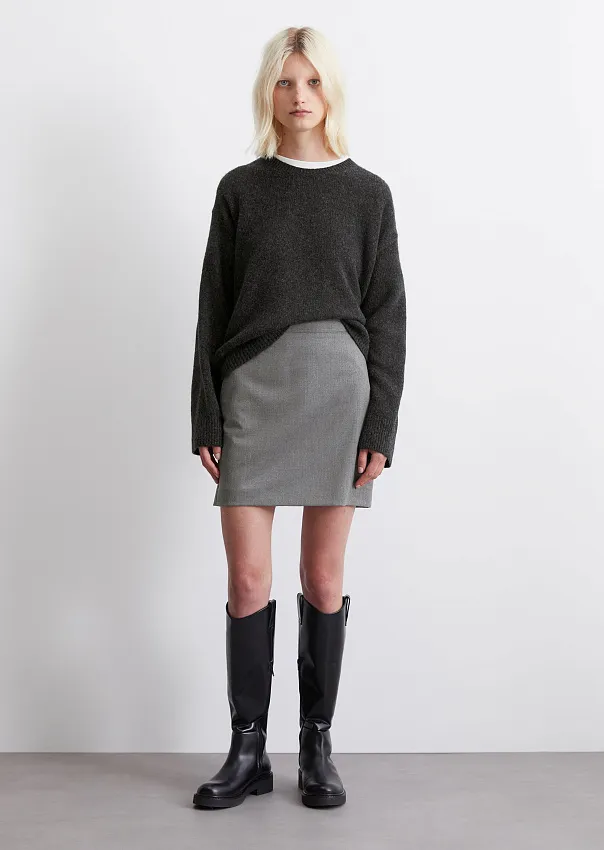 Мини-юбка из смесовой шерсти
