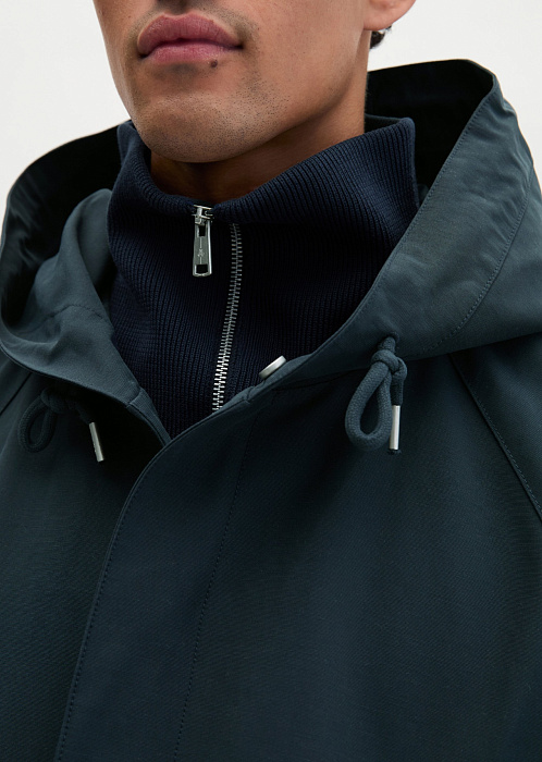 Куртка с капюшоном из хлопкового канваса