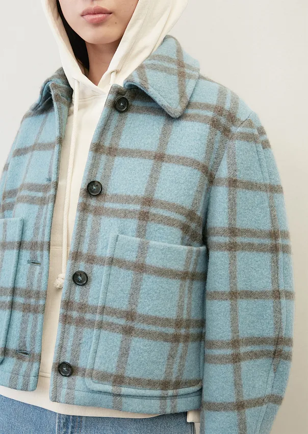 Куртка в клетку из переработанной шерсти Marc o'Polo - фото 4