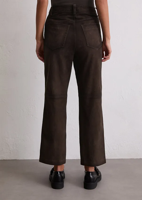 Прямые брюки из натуральной замши Marc o'Polo - фото 2