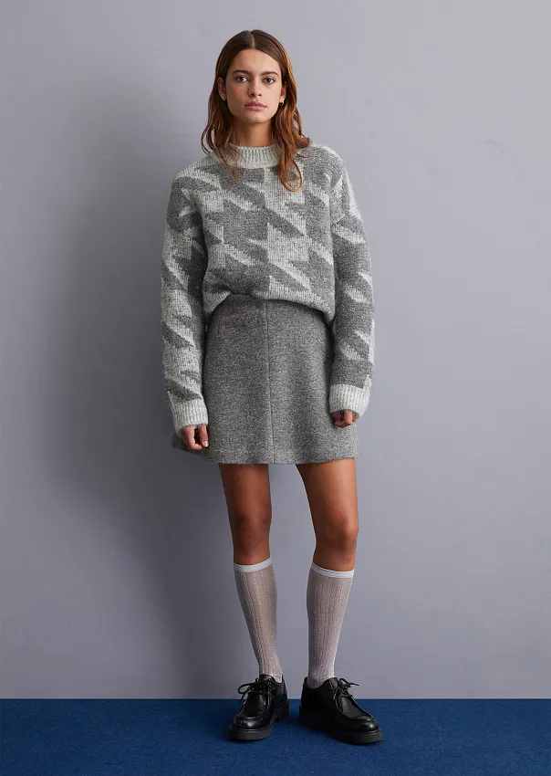 Мини-юбка из смесовой шерсти