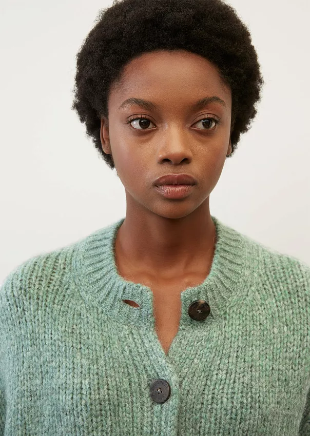 Мягкий укороченный кардиган из смесовой пряжи Marc o'Polo - фото 4