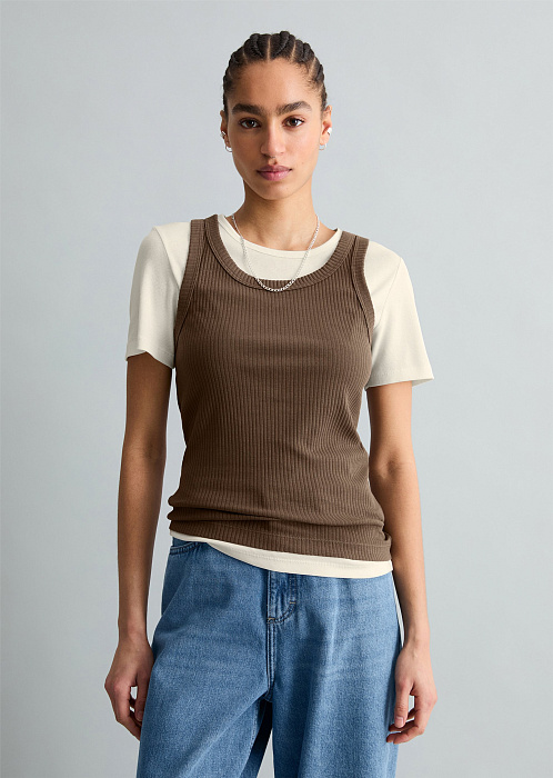 Топ из хлопкового джерси