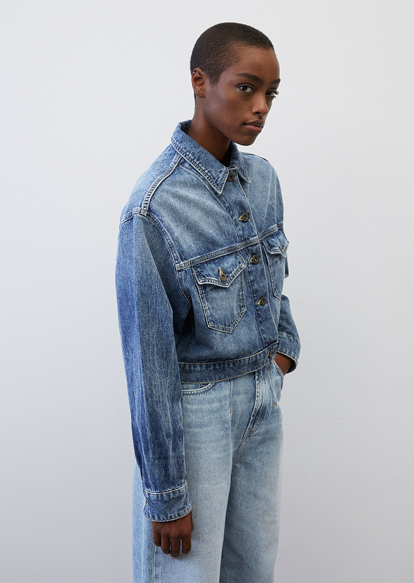 Укороченная джинсовая куртка из органического хлопка Marc o'Polo - фото 5