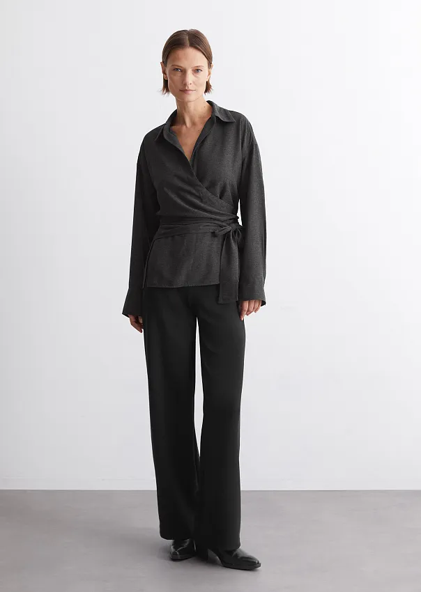 Блузка на запах из вискозы Marc o'Polo - фото 3