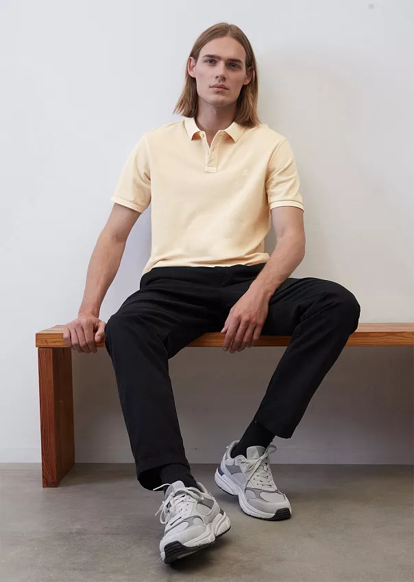 Хлопковое поло с коротким рукавом из ткани пике Marc o'Polo - фото 1