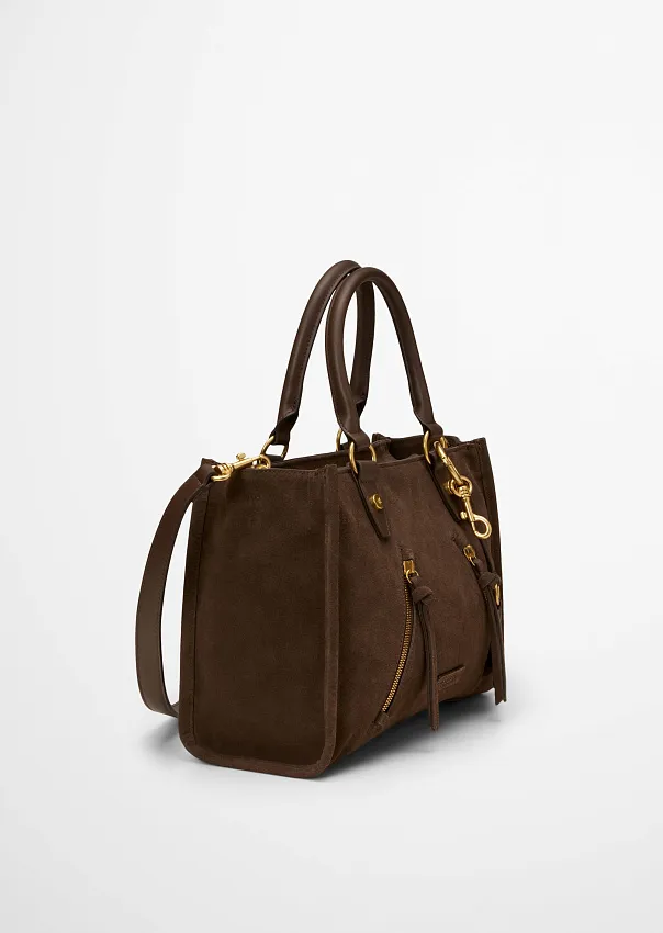 Сумка-тоут из натуральной замши