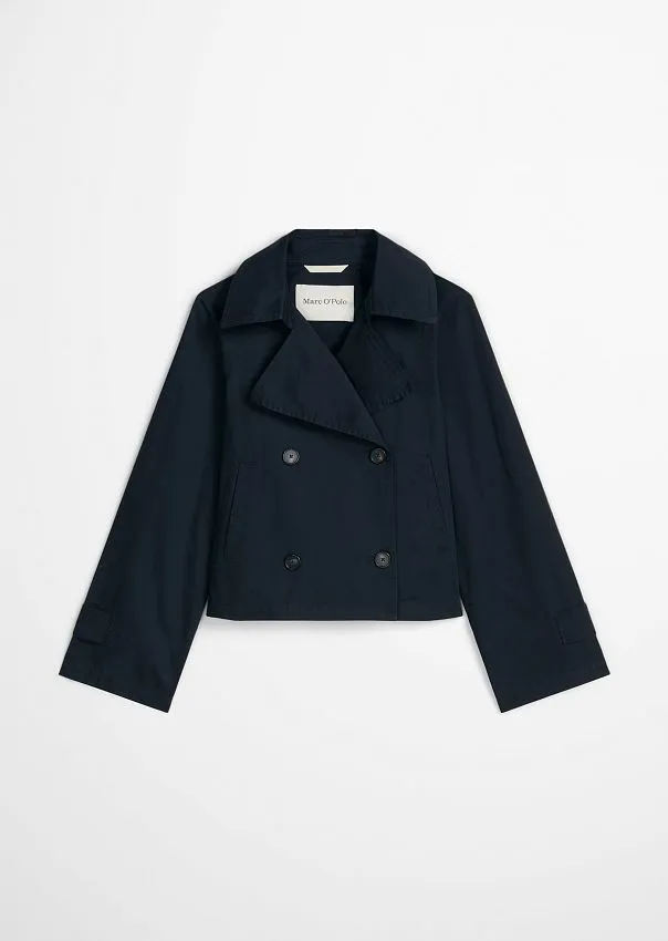 Тренч укороченный из хлопкового твила