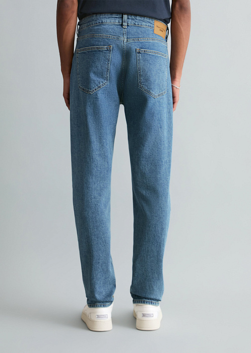 Джинсы зауженные из смесового хлопка