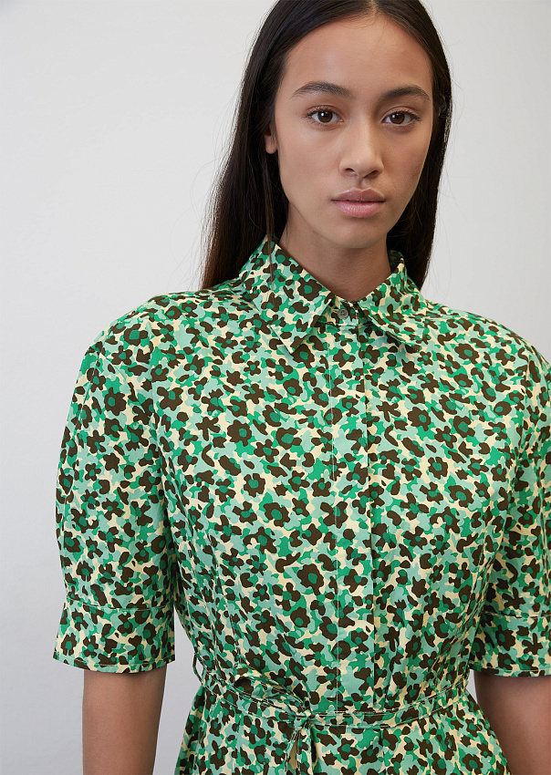 Платье-рубашка из органического хлопка с принтом Marc o'Polo - фото 4