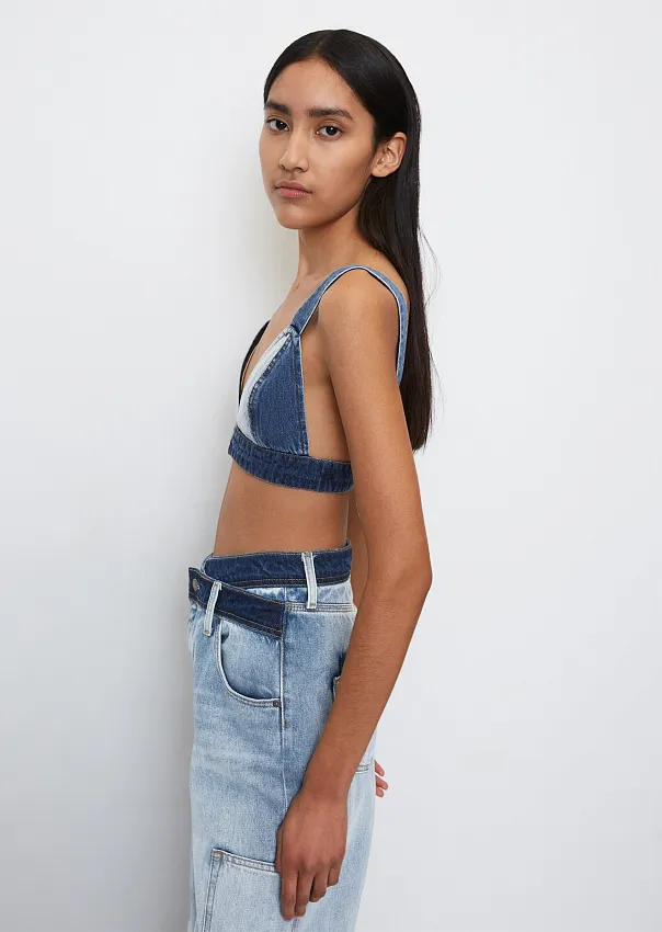 Джинсовый бра-топ из органического хлопка