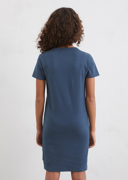 Платье трикотажное из смесового хлопка