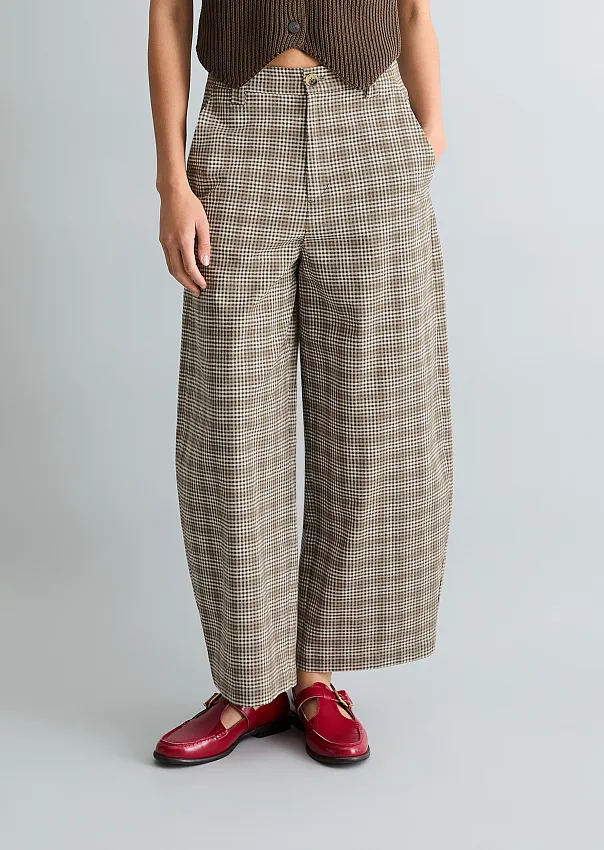 Брюки из смеси органического хлопка и льна